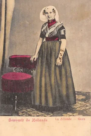Rabat Goes La Zelande Zeeuwse vrouw in klederdracht 1902 HC23210