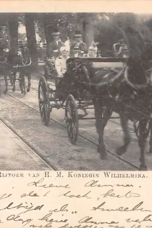Premium 's-Gravenhage Rijtoer van H.M. Koningin Wilhelmina Koningshuis Paard en wagen HC23364