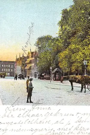 Premium 's-Gravenhage Stationsplein Station Spoorwegen 1903 HC23344