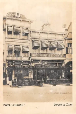 Wyprzedaż Bergen op Zoom Reclame Hotel Restaurant Pension De Draak 1930 HC23138