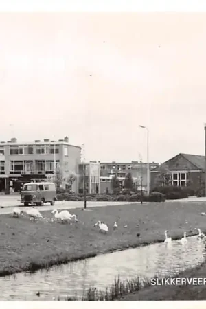 Slikkerveer Omg. Dilleburgplein met Christus Koning Gereformeerde Kerk VW Auto 1964 Ridderkerk HC23101 Nowość