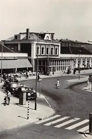 Tilburg Station Taxi's VW Auto 1959 Spoorwegen HC22722 Autentyczny
