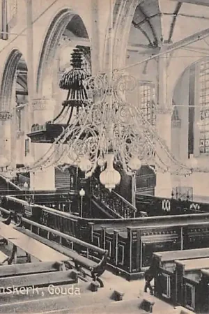 Gouda Interieur St. Janskerk Ned. Hervormde Kerk HC22638 Zwrot pieniędzy