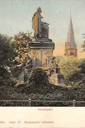 Amsterdam Vondelpark Monument Vondel 1904 HC22628 Kup teraz