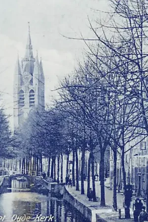 Ostatnia szansa Delft Oude Delft met Oude Kerk 1908 HC22003