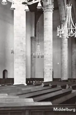 Middelburg Interieur Nieuwe kerk met orgel 1974 HC21883 Nowość