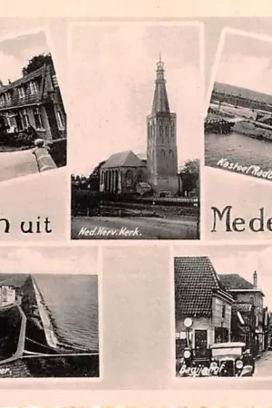 Medemblik Geldelozepad Ned. Herv. Kerk Kasteel Radboud Wieringermeer met IJsselmeer en Bagijnhof HC21809 Ekspresowa dostawa
