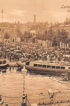 Leiden Veemarkt 1912 Markt Schepen HC21673 Niska cena
