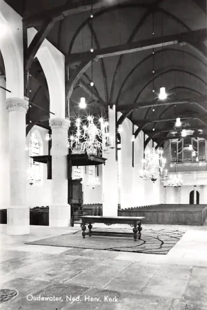 Popularny Oudewater Ned. Hervormde Kerk Interieur met orgel 1968 HC21569