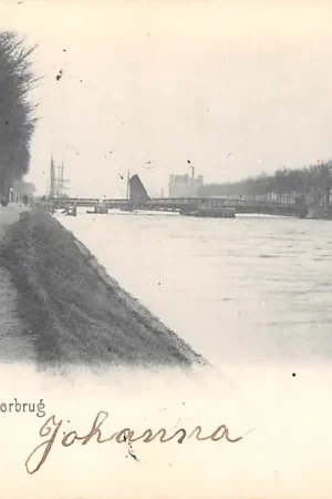 Popularny Middelburg Kanaal met Spoorbrug Spoorwegen 1900 HC21612