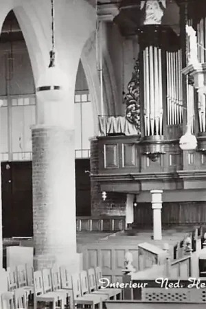 Rinsumageest Interieur Ned. Hervormde Kerk met orgel 1961 Dantumadeel Friesland HC21590 Wysoka jakość