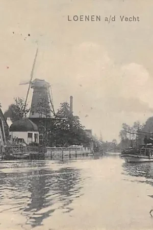 Loenen aan de Vecht Molen en binnenvaart schepen Scheepvaart 1910 HC21532 Popularny