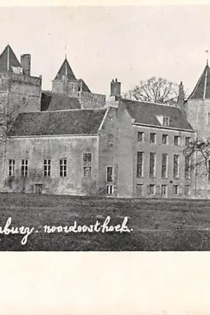 Heemskerk Kasteel Assumburg noordoosthoek HC21509 Autentyczny