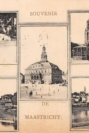 Niska cena Maastricht Souvenir Park Stadhuis Vrijthof Maasbrug en Maas 1908 HC21017
