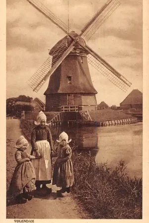 Volendam Molen Kinderen in klederdracht 1922 HC20919 Ostatnia szansa