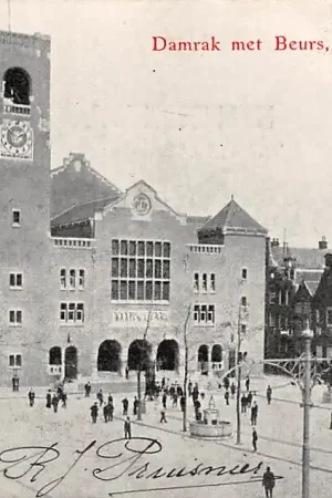 Wysoka jakość Amsterdam Damrak en Beurs 1903 Tram HC20896