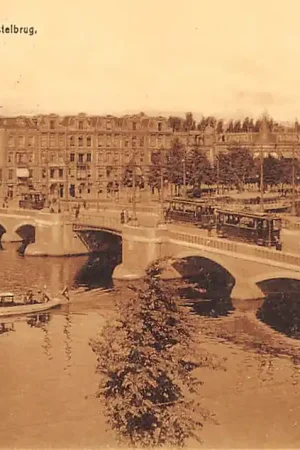 Amsterdam N. Amstelbrug met trams 1911 HC20895 Promocja