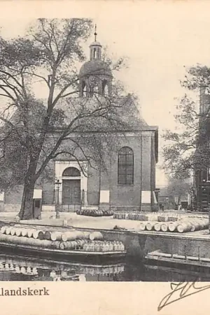 Tylko dziś Amsterdam Bikkersplein en Eilands kerk Binnenvaart schepen Scheepvaart HC20884