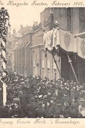 Tani Den Haag De Haagsche Feesten Februari 1901 Ingang Groote Kerk HC20459