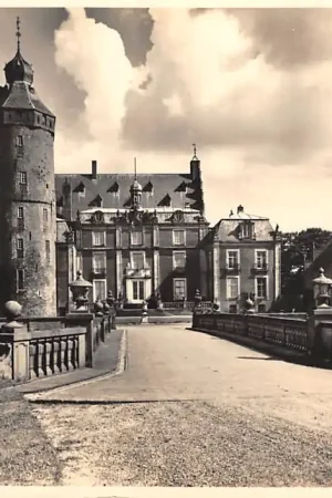 Autentyczny Dalfsen Kasteel Rechteren 5-centskaart Kasteelenserie Nr 15 Kasteel HC19974