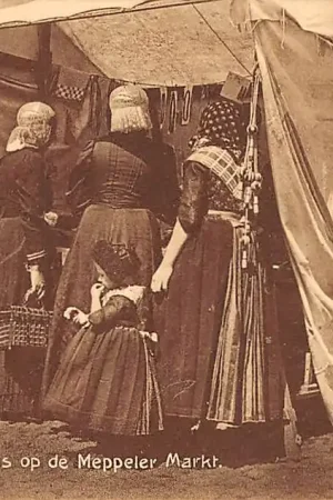 Wysoka jakość Meppel Het Groote Warenhuis op de Meppeler Markt Straatleven Volksleven 1912 HC19470