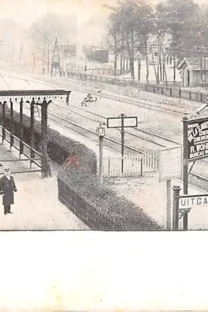 Baarn Spoorlijn in de sneeuw Station Spoorwegen Vivat No. 5205 HC20006 Promocja