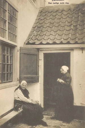 Ekspresowa dostawa Zandvoort Een rustige oude dag Twee oude vissersvrouwen in klederdracht HC19409