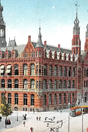 Rabat Amsterdam Postkantoor Tram 1908 HC19219