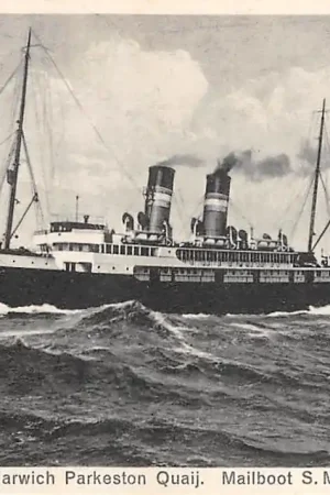 Autentyczny Vlissingen - Harwich Parkeston Quaij Mailboot S.M. Zeeland Schepen Scheepvaart HC18846