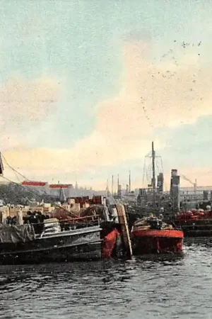 Rotterdam Het oude Hoofd 1912 Sleepboot Binnenvaart schepen Scheepvaart HC18679 Oryginalny