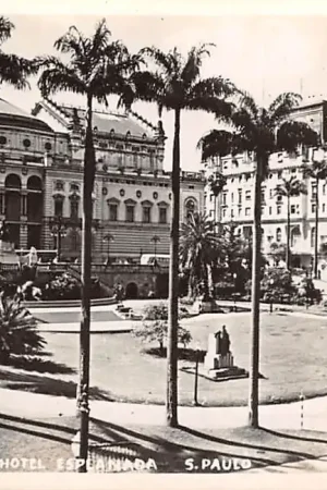 Bezpieczna płatność Brazilië Sao Paulo Teatro Municipal Hotel Esplanada Fotokaart Brasil Zuid-Amerika HC18817