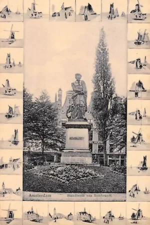 Zamów teraz Amsterdam Standbeeld van Rembrandt 1918 Monument HC18632