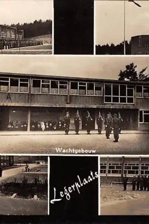 Ossendrecht Groeten uit Legerplaats 1958 Kazerne Legeringsgebouw Lesgebouw Wachtgebouw en Appelplaats HC18419 Darmowa dostawa