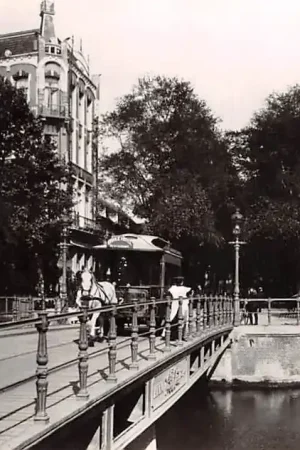 Darmowa dostawa Zo was Dordrecht Johan de Wittbrug omstreeks 1910 met paardentram Tram HC18198
