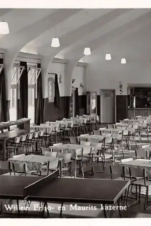 Rabat Ede Interieur Cantine Jan Willem Friso- en Mauritskazerne 1955 Militair Kazerne Veluwe HC18340