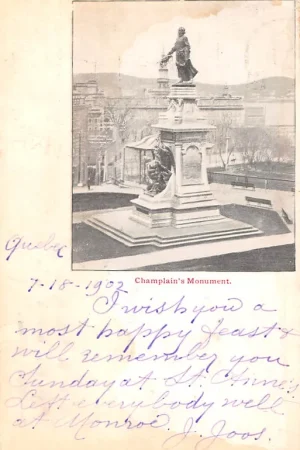 Canada Quebec 1902 Champlains Monument Noord-Amerika HC18278 Nowość
