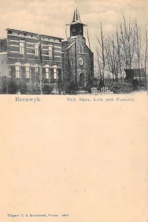 Reeuwijk Dorp Ned. Hervormde kerk met Pastorie HC18035 Nowość