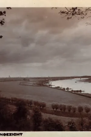 Oosterbeek bij Arnhem Westerbouwing Rijngezicht Originele fotokaart jaren 30 HC17420 Zwrot pieniędzy