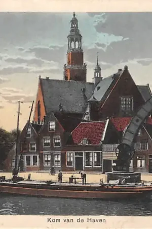 Maassluis Kom van de Kade Binnenvaart schepen Scheepvaart HC17278 Darmowa dostawa