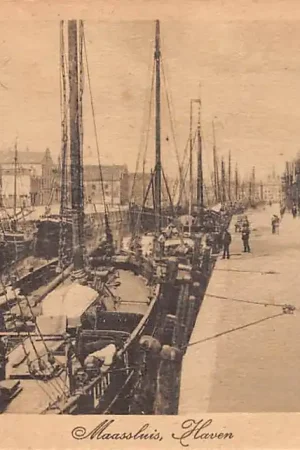 Oferta limitowana Maassluis Haven met vissers en binnenvaart schepen Scheepvaart HC17270