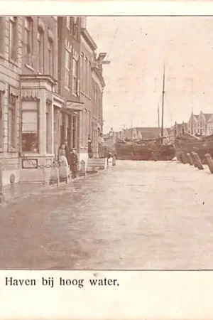Maassluis Haven bij hoog water begin 1900 HC17265 Wysoka jakość