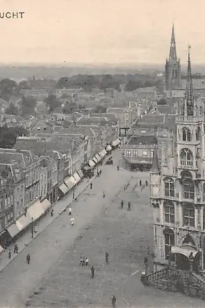 Wysoka jakość Gouda Vogelvlucht Markt R.K. Kerk 1923 Gompers HC17090