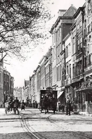 Zo was Dordrecht Wijnstraat - Groenmarkt omstreeks 1915 Paardentram Tram HC16993 Oferta limitowana