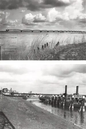 Wyprzedaż Zo was Dordrecht Willemsdorp - Moerdijk Spoorbrug en Veerpont Spoorwegen Veer Schepen HC16984