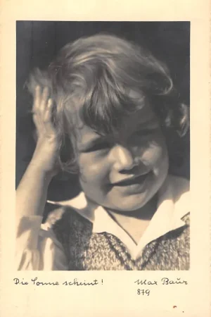 Fantasie Vintage Kind Die Sonnen scheint Max Baur 879 1937 HC16754 Szybka dostawa