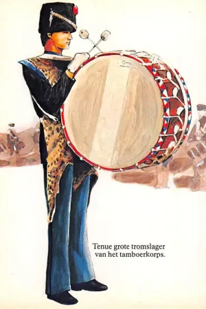 Oryginalny Militair Marechaussee Tenue grote tromslager van het tamboerkorps HC16355