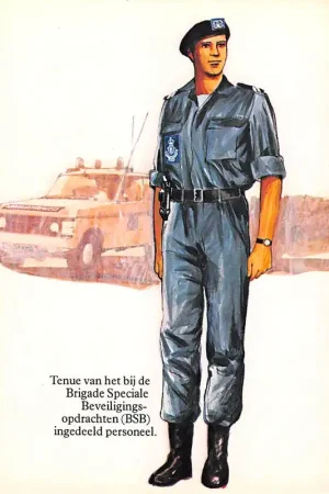 Popularny Militair Marechaussee Tenue van het bij de Brigade Speciale Beveiligingsopdrachten (BSB) ingedeeld personeel HC16350