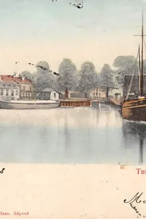 Nowość Gouda Turfsingel met Buurtje 1903 Vest De Bogen Binnenvaart schepen HC16277