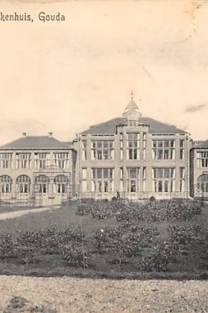 Popularny Gouda Krugerlaan Achterzijde van Iterson Ziekenhuis 1911 Swartsenburg HC16378