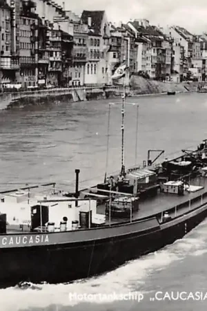 Rotterdam Motortankschip Caucasia te Basel voor de stad 1960 PHs. van Ommeren N.V. Scheepvaart Binnenvaart schepen HC16079 Najlepsza cena